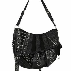 ReStyle Patchwork Hobo Bag With Multiple Pockets And Dragon PU