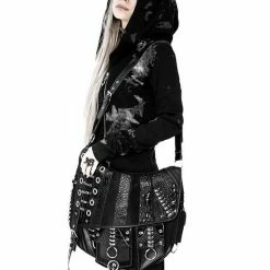 ReStyle Patchwork Hobo Bag With Multiple Pockets And Dragon PU