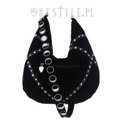 ReStyle Moon Child Black Velvet Hobo Bag