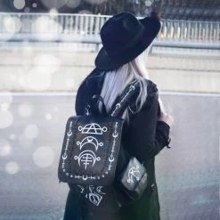 ReStyle Runic Moon Black Backpack - Black And White
