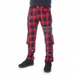 Chemical Black Etienne Pants - Red Tartan