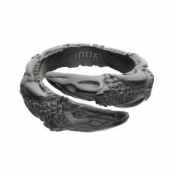INOX Steel & Black Plated Oxidized Claw Ring Men's Stuff