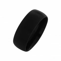 INOX Men's Stuff Plain Plated Black Matte Ring
