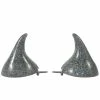 Kreepsville666 Accessories Horror Hair Horns - Silver Glitter