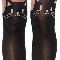 Leg Avenue Spandex Black Cat Opaque Tights