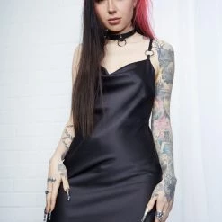 Mary Wyatt London Sigrid Satin O-Ring Slip Dress Women's Stuff