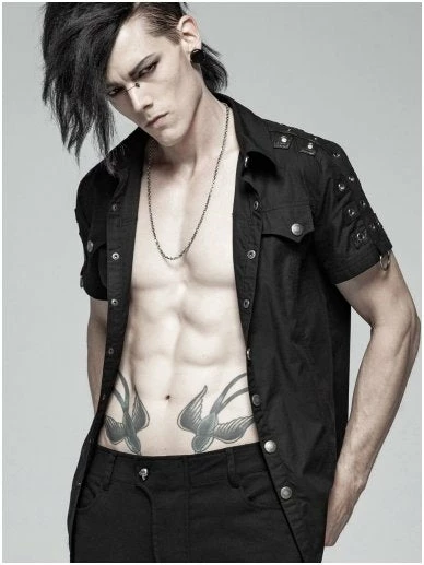 Punk Rave Men's Stuff Marduk Shirt 4 Punk Rave Men's Stuff Marduk Shirt