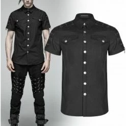 Punk Rave Men's Stuff Marduk Shirt 35 Punk Rave Men's Stuff Marduk Shirt