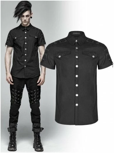 Punk Rave Men's Stuff Marduk Shirt 19 Punk Rave Men's Stuff Marduk Shirt