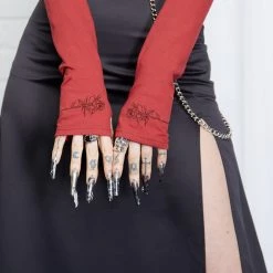 Mary Wyatt London Women's Stuff Mallory Mock Neck Top - Red 5 Mary Wyatt London Women's Stuff Mallory Mock Neck Top - Red