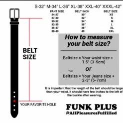Funk Plus Black Vinyl Belt With Double Row Silver Eyelets