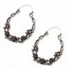 BodyVibe Oxidized Rose Vine Plug Hoops