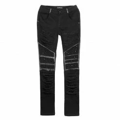 Punk Rave Men's Stuff Ripped Denim Harem Jeans