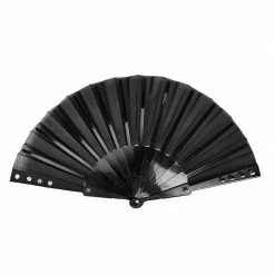 Punk Rave Accessories Gothic Fabric Rivet Fan