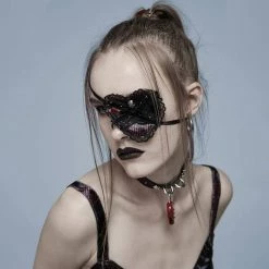 Punk Rave Women's Stuff Gothic Heart Skull Lace Eye Patch