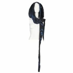 Punk Rave Men's Stuff Grunge Skull Printed Ripped Shirt With Detachable Hood - Blue