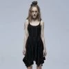 Punk Rave Punk Strappy Ripped Irregular Slip Dress
