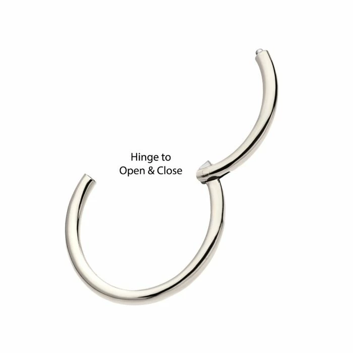 BodyVibe Jewelry Surgical Steel Basic Hinged Segment Ring - 18g 3/8" 4 BodyVibe Jewelry Surgical Steel Basic Hinged Segment Ring - 18g 3/8"