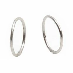 Earrs Jewelry Sterling Silver Hinged Hoop Earrings