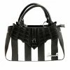 Sourpuss Locked Out Purse - Black & White Stripes