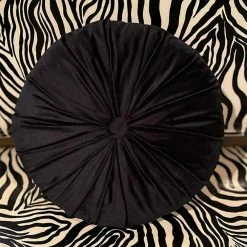 Sourpuss Tufted Velvet Pillow - Black Gift Ideas