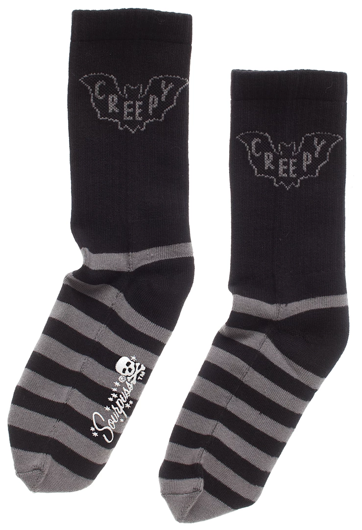 Sourpuss Gift Ideas Creepy Bat Crew Socks 3 Sourpuss Gift Ideas Creepy Bat Crew Socks