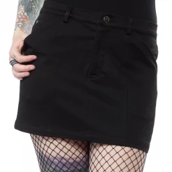 Sourpuss 5-Pocket Mini Skirt - Black