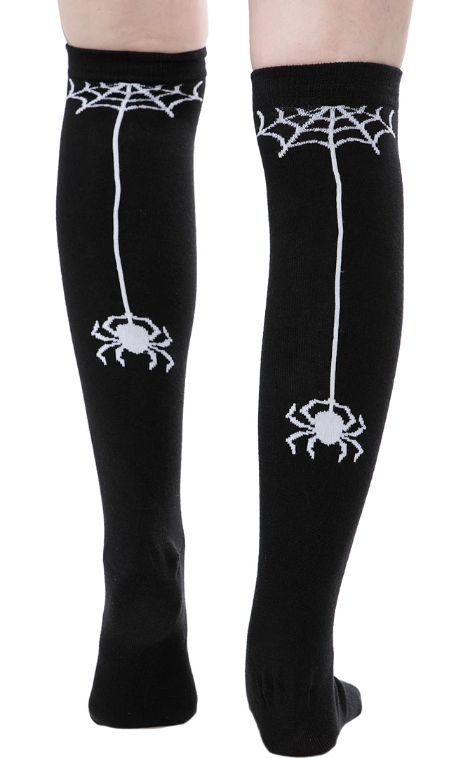 Sourpuss Spider And Web Knee Socks 3 Sourpuss Spider And Web Knee Socks
