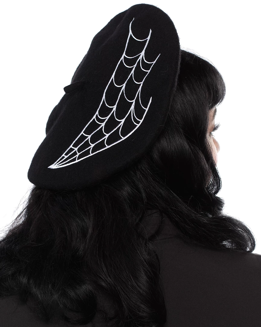 Sourpuss Accessories Spiderweb Beret 3 Sourpuss Accessories Spiderweb Beret
