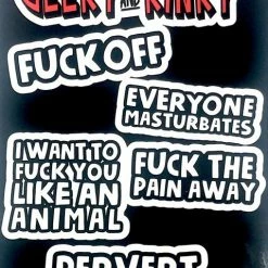 Geeky And Kinky Sticker Sheet Set 3-Pack 8 Geeky And Kinky Sticker Sheet Set 3-Pack