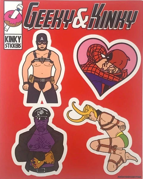 Geeky And Kinky Sticker Sheet Set 3-Pack 6 Geeky And Kinky Sticker Sheet Set 3-Pack