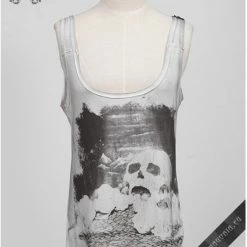 Punk Rave White Watercolor Tank Top