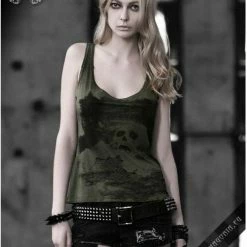 Punk Rave Green Watercolor Top